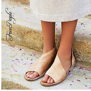 Free People Mont Blanc d'Orsay Leather Slip-On Sandals
